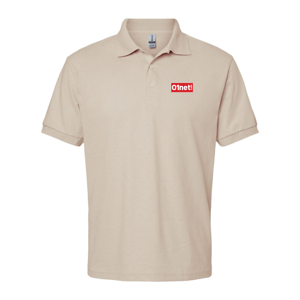 Men's  01net Logo Gildan Dry Blend Jersey Polo