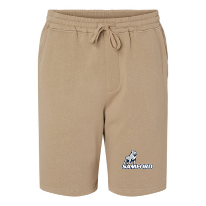 Men's Samford Bulldogs Logo Independent Trading Co Midweight Fleece Shorts