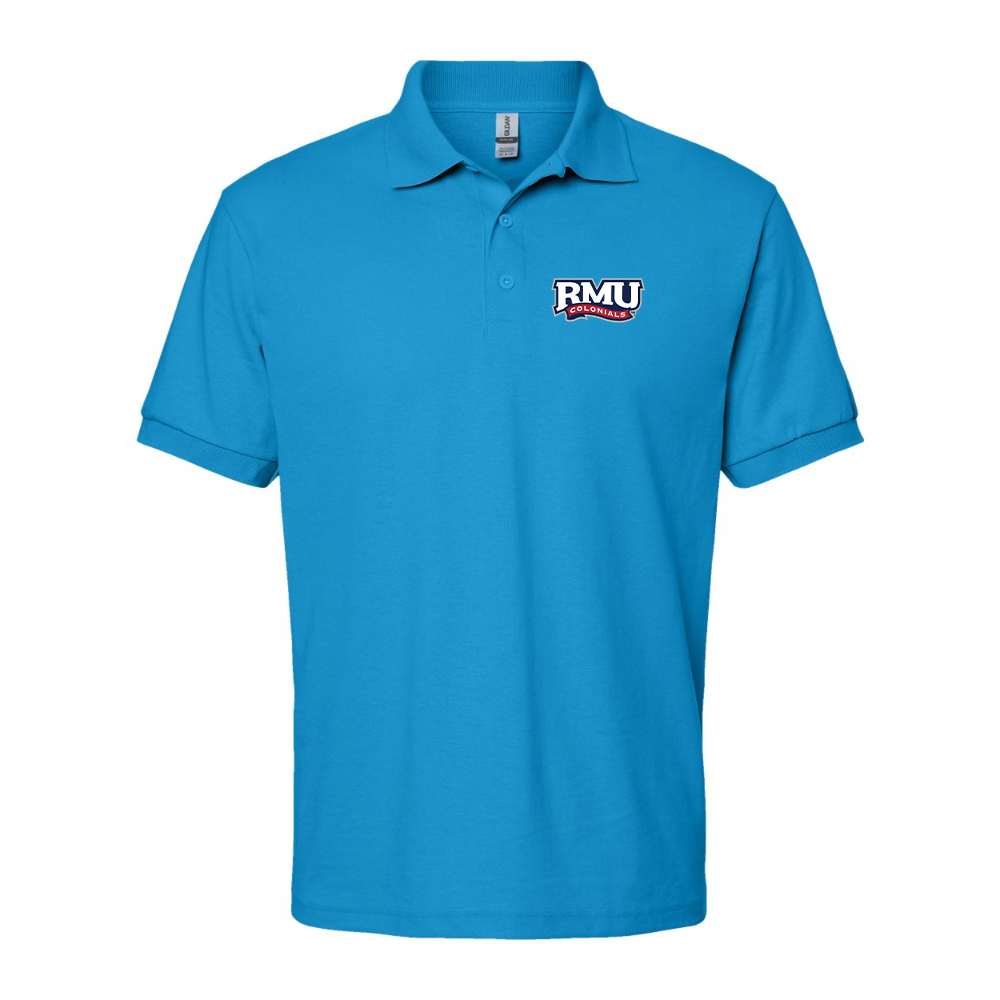 Men's Robert Morris Colonials Logo Gildan Dry Blend Jersey Polo