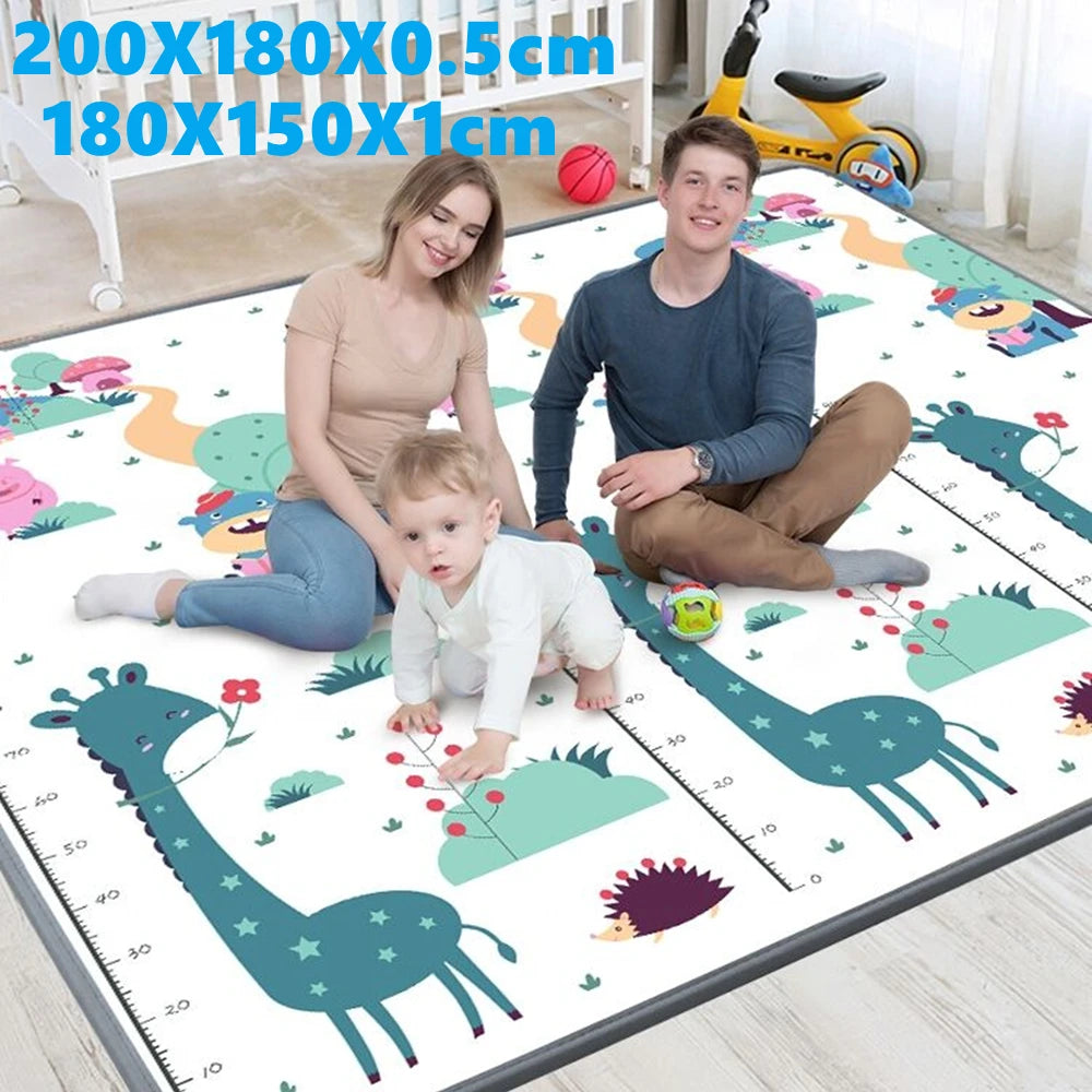 Large Baby Play Mat with Cute Animal Design, Ideal for Crawling, Playing, and Learning, Perfect for Infants and Toddlers, Easy to Clean and Durable, Available in Multiple Sizes and Thickness Options