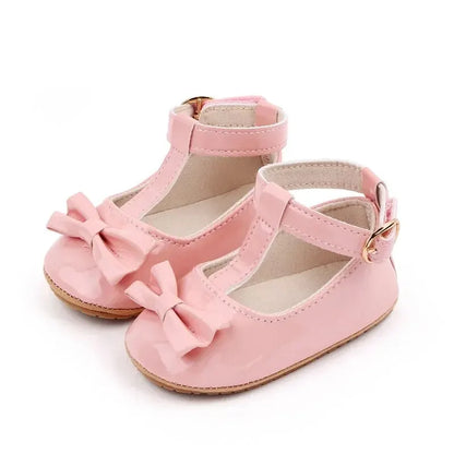 Stylish Baby Girl Mary Jane Shoes with Bow Detail and Adjustable Strap