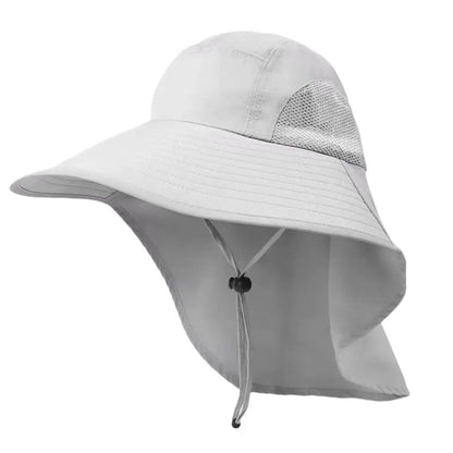 UPF 50+ Sun Protection Hat with Wide Brim and Neck Flap for Outdoor Activities and UV Shielding