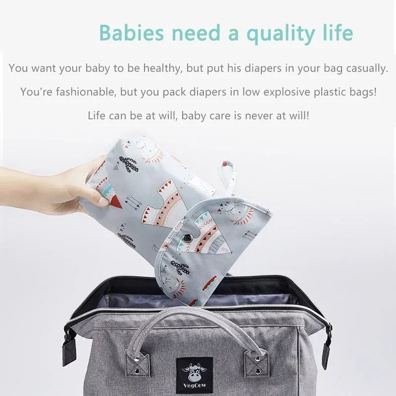 Compact and Convenient Diaper Pouch for On-the-Go Parents