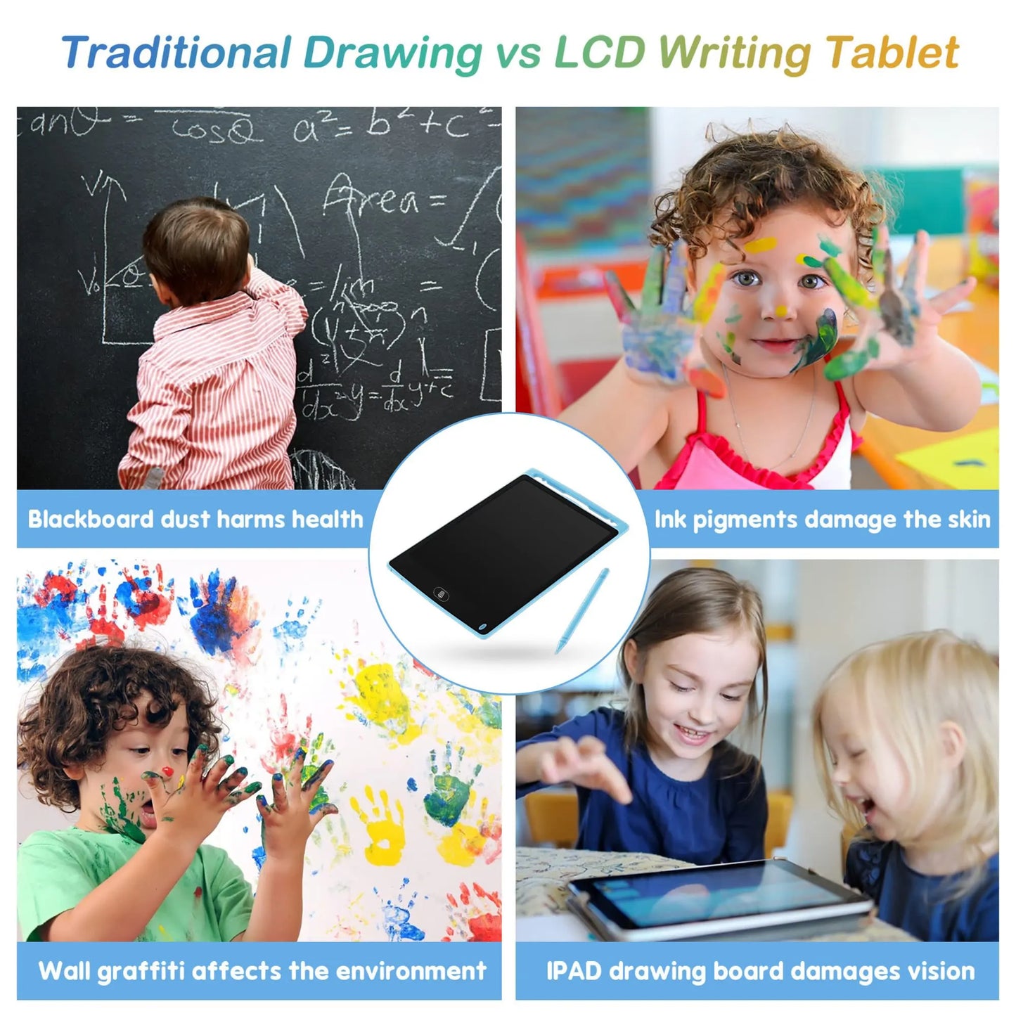 Digital LCD Writing Tablet for Kids with Stylus Pen - Perfect for Drawing, Writing, and Educational Activities