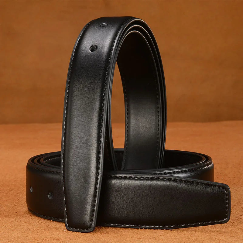 Premium Leather Belt Strap with Durable Stitching and Adjustable Hole Design