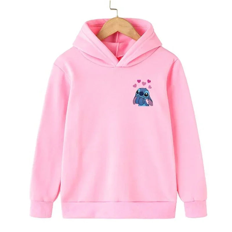 Adorable Cartoon Character Hoodie for Kids with Cute Graphic Design