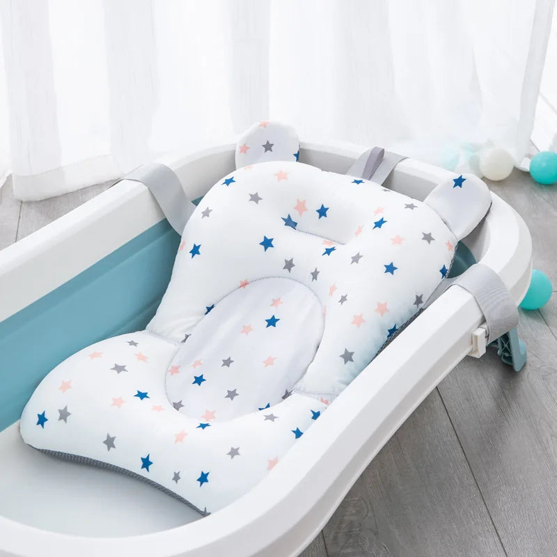 Cozy Infant Bath Support Cushion with Adjustable Straps for Safe and Comfortable Bathing Experience