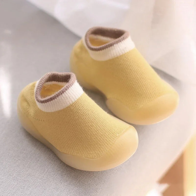 Soft Sole Baby Walking Shoes with Slip-Resistant Outsole and Comfortable Knitted Upper for Toddlers