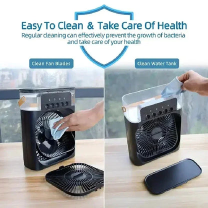 Portable Air Cooler with Built-in Fan, Humidifier, and LED Display, Ideal for Personal Cooling and Air Circulation