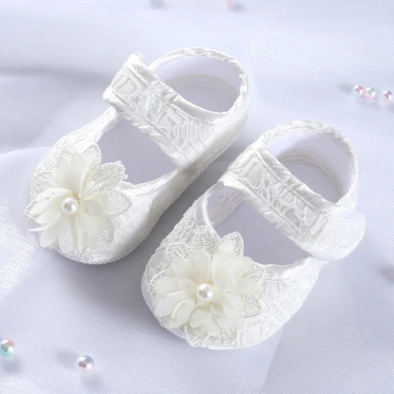 Soft Baby Mary Jane Flats with Large Bow Detail and Elastic Strap for Secure Fit