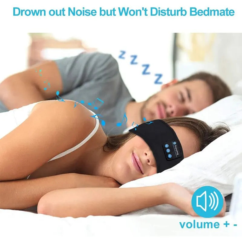 Wireless Bluetooth Sleep Headband with Built-in Speakers and Eye Mask Functionality, Perfect for Sleep, Meditation, and Outdoor Activities like Running, Yoga, and Sports