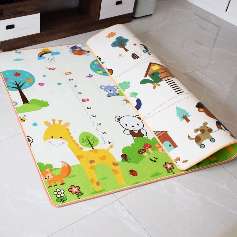 Large Baby Play Mat with Cute Animal Design, Ideal for Crawling, Playing, and Learning, Perfect for Infants and Toddlers, Easy to Clean and Durable, Available in Multiple Sizes and Thickness Options