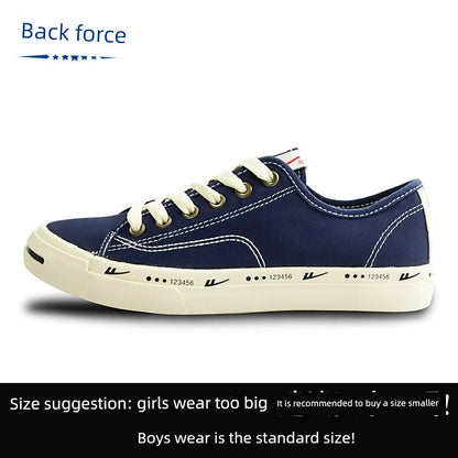 Classic Low-Top Canvas Sneakers with Durable Rubber Sole and Lace-Up Closure for Everyday Comfort and Style