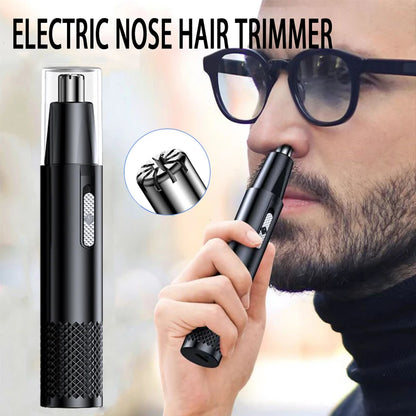 Electric Nose Hair Trimmer with Precision Rotary Blades, Ergonomic Design, and Easy Cleaning for Effective and Painless Grooming