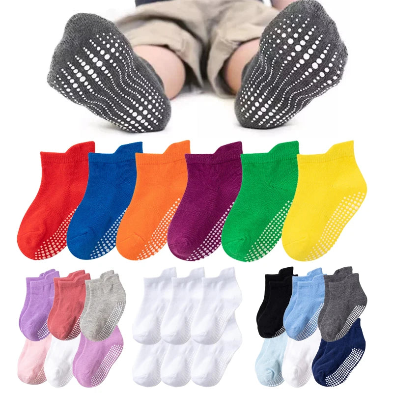 Non-Slip Ankle Socks for Toddlers and Kids – Comfortable and Safe Footwear for Indoor and Outdoor Play