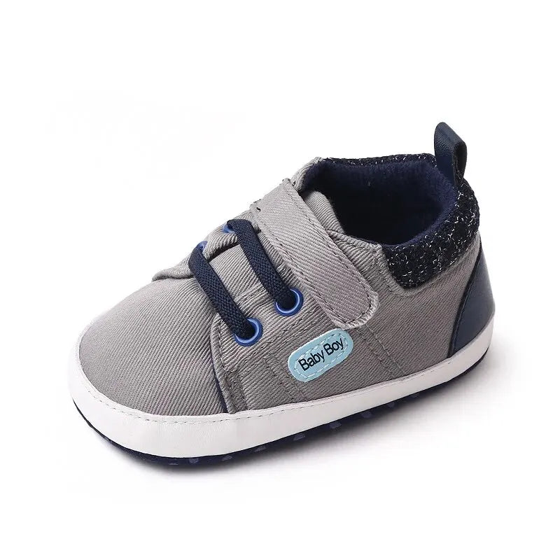 Adorable Baby Canvas Shoes with Soft Soles and Anti-Slip Design for Toddlers Learning to Walk