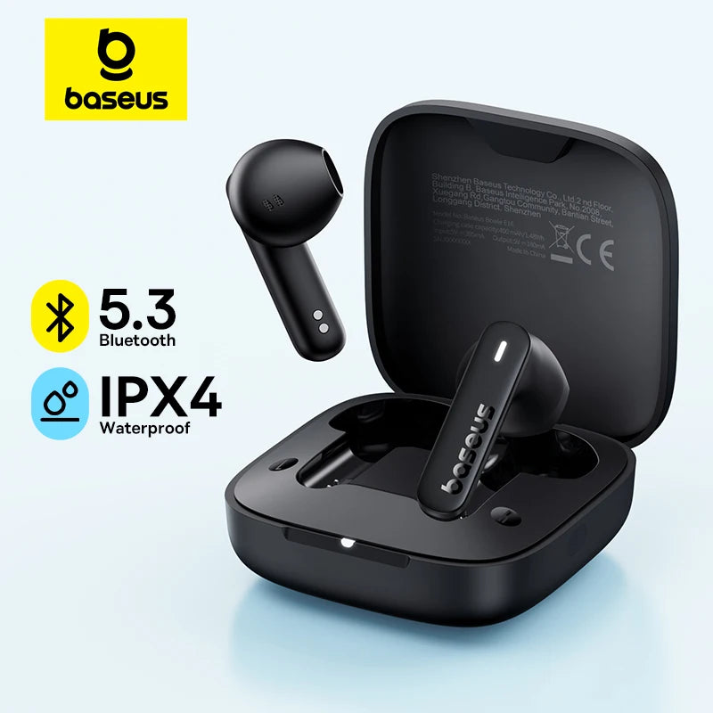 Wireless Bluetooth Earbuds with IPX4 Waterproof Rating and Bluetooth 5.3 Connectivity