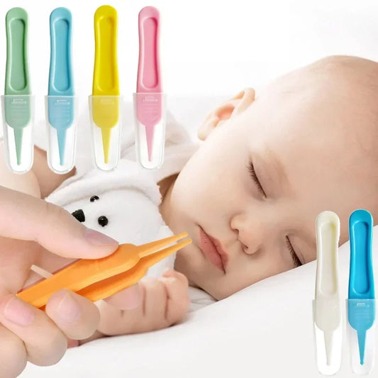 Gentle Baby Nose Cleaner with Safety Rounded Tips and Protective Covers - Set of 5.