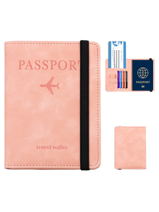 Stylish Travel Wallet with Elastic Band, Multifunctional Passport Cover and Card Holder for Organized Travel Essentials