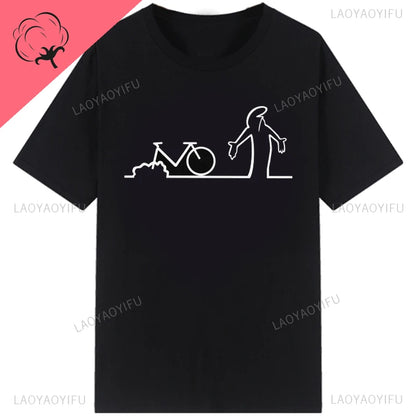 Men's Short Sleeve T-Shirt with Abstract Graphic Print and Minimalist Design for Casual and Streetwear Fashion