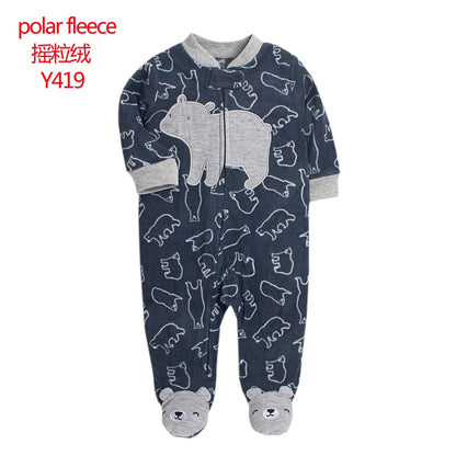 Adorable Animal-Themed Baby Footed Pajamas, Cozy Long-Sleeve Sleepers with Zipper Closure, Soft and Warm Infant Onesies, Various Cute Designs for Boys and Girls