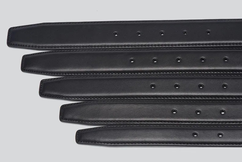 Premium Leather Belt Strap with Durable Stitching and Adjustable Hole Design