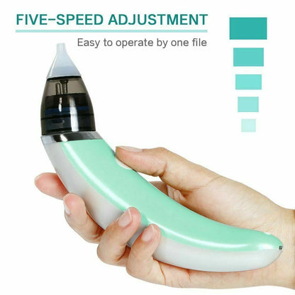 Electric Baby Nasal Aspirator with Adjustable Suction Levels, Rechargeable Design, and Soft Silicone Tips for Gentle and Effective Mucus Removal, Suitable for Infants and Toddlers