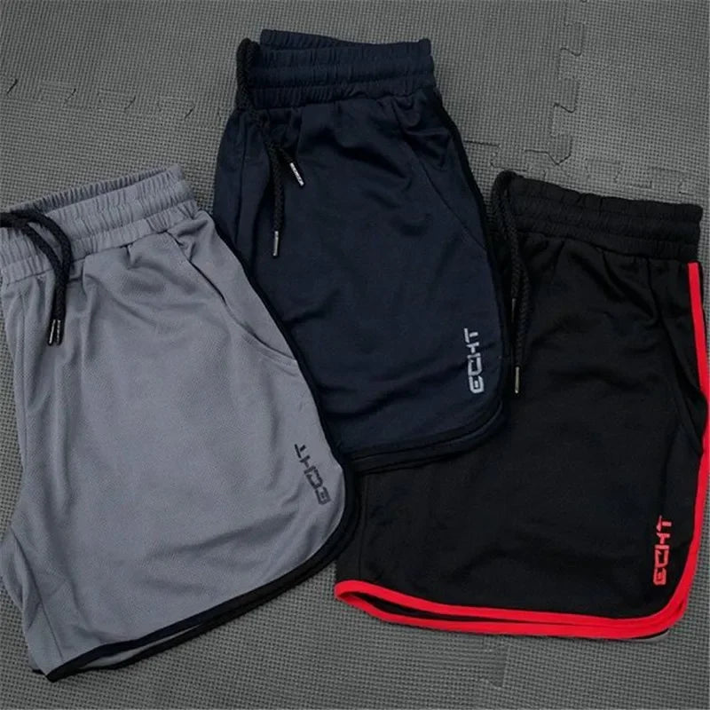 Men's Quick-Dry Performance Running Shorts with Elastic Waistband and Side Pockets, Featuring a Sleek Design for Optimal Comfort and Mobility