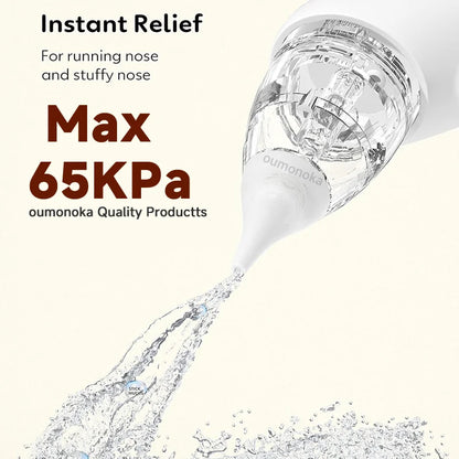 Electric Nasal Aspirator for Babies with Adjustable Suction Power and LCD Display, Rechargeable and Easy to Clean for Effective Mucus Removal and Congestion Relief