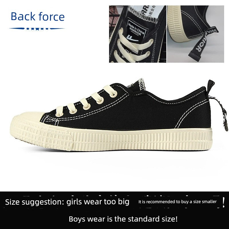 Classic Low-Top Canvas Sneakers with Durable Rubber Sole and Lace-Up Closure for Everyday Comfort and Style