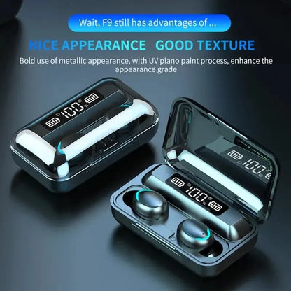 High-Capacity TWS Wireless Earbuds with Dual LED Display, Smart Touch Control, and Extended Battery Life Charging Case