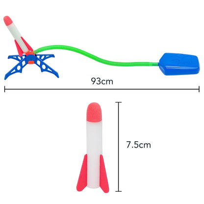 Stomp Rocket Launcher Set with Adjustable Angle for High-Flying Fun and Physical Activity for Kids