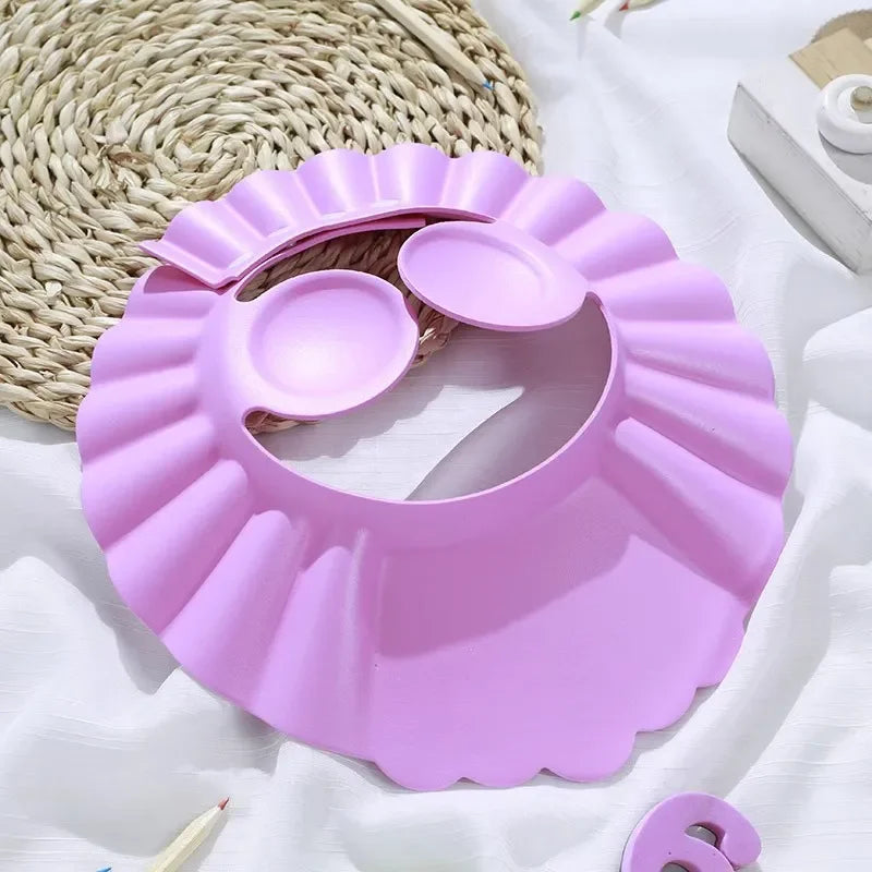 Soft, Lightweight, and Adjustable Baby Shower Cap with Four Gear Settings for Comfortable Bathing