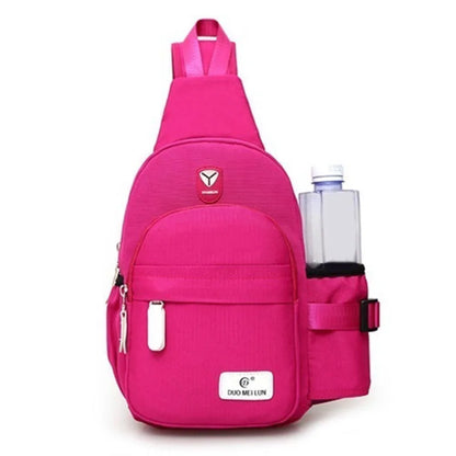 Versatile Crossbody Sling Bag with Multiple Compartments and Water Bottle Holder