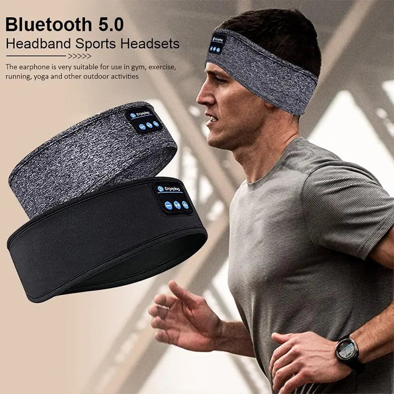 Wireless Bluetooth Sleep Headband with Built-in Speakers and Eye Mask Functionality, Perfect for Sleep, Meditation, and Outdoor Activities like Running, Yoga, and Sports