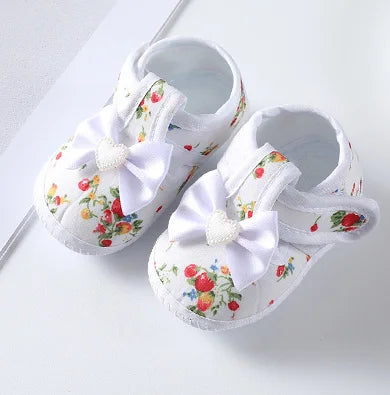 Soft Baby Mary Jane Flats with Large Bow Detail and Elastic Strap for Secure Fit