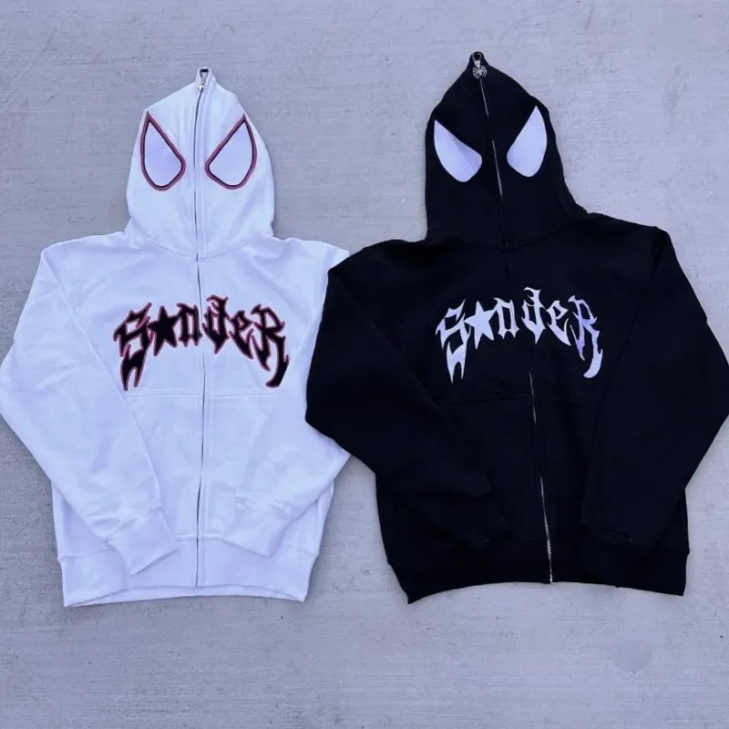 Kids' Graphic Spider Hoodie, Cozy Pullover with Unique Spider Design on Back and Side, Perfect for Casual Wear and Costume Play, Available in Various Sizes