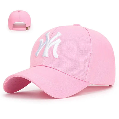 Embroidered Initial Baseball Cap with Adjustable Strap for Casual Outdoor Wear