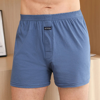 Comfortable Men's Boxer Shorts with Elastic Waistband and Breathable Fabric for All-Day Wear