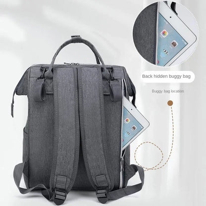 Multifunctional Baby Diaper Bag with Insulated Bottle Holder and Stroller Straps