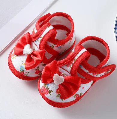 Soft Baby Mary Jane Flats with Large Bow Detail and Elastic Strap for Secure Fit