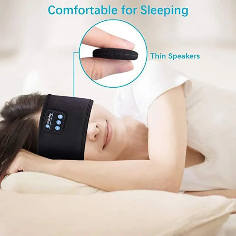 Wireless Bluetooth Sleep Headband with Built-in Speakers and Eye Mask Functionality, Perfect for Sleep, Meditation, and Outdoor Activities like Running, Yoga, and Sports