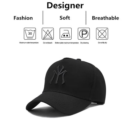 Stylish Baseball Cap with Embroidered NY Logo and Adjustable Strap for Comfortable Casual Wear