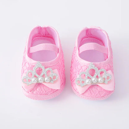 Soft Baby Mary Jane Flats with Large Bow Detail and Elastic Strap for Secure Fit