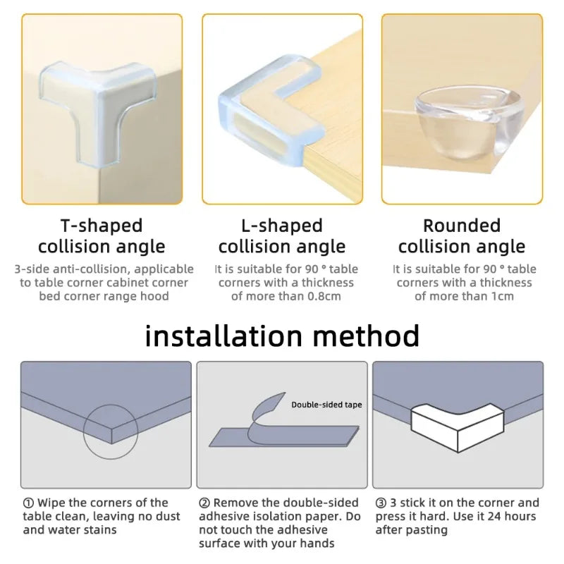 Multi-Pack Transparent Corner Guards for Baby Safety - 4/8/12/16 Pieces