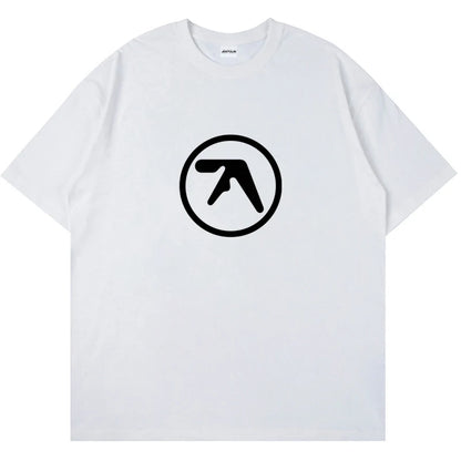 **Men's Short Sleeve 3D Print Aphex Twin Logo O-Neck T-Shirt**