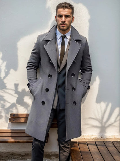 Men's Woolen Coat Winter/Fall Double Breasted