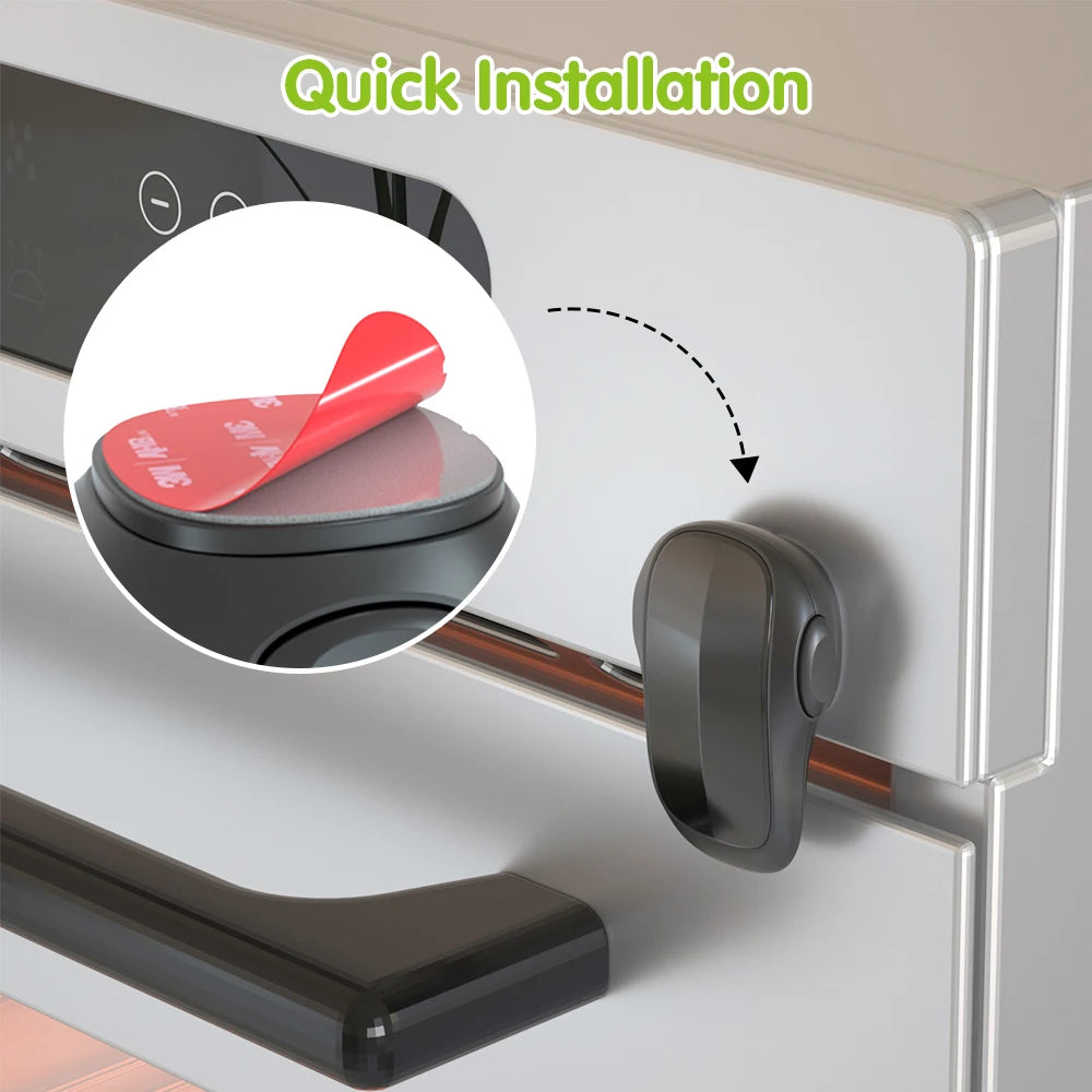 Secure Oven Door Lock for Child Safety and Home Protection, Easy to Install with Strong Adhesive, Ideal for Keeping Toddlers Safe from Kitchen Hazards