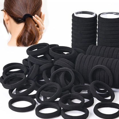 50-Pack Elastic Hair Ties for Women and Girls, Seamless and Stretchy Hair Bands for Secure Ponytails and Comfortable All-Day Wear