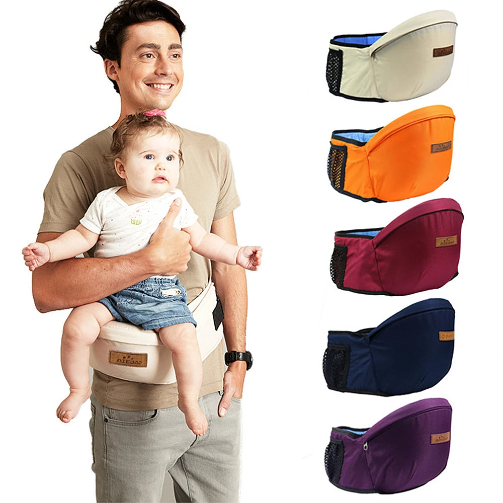 Hip Seat Baby Carrier with Ergonomic Design and Adjustable Waist Support for Hands-Free Convenience